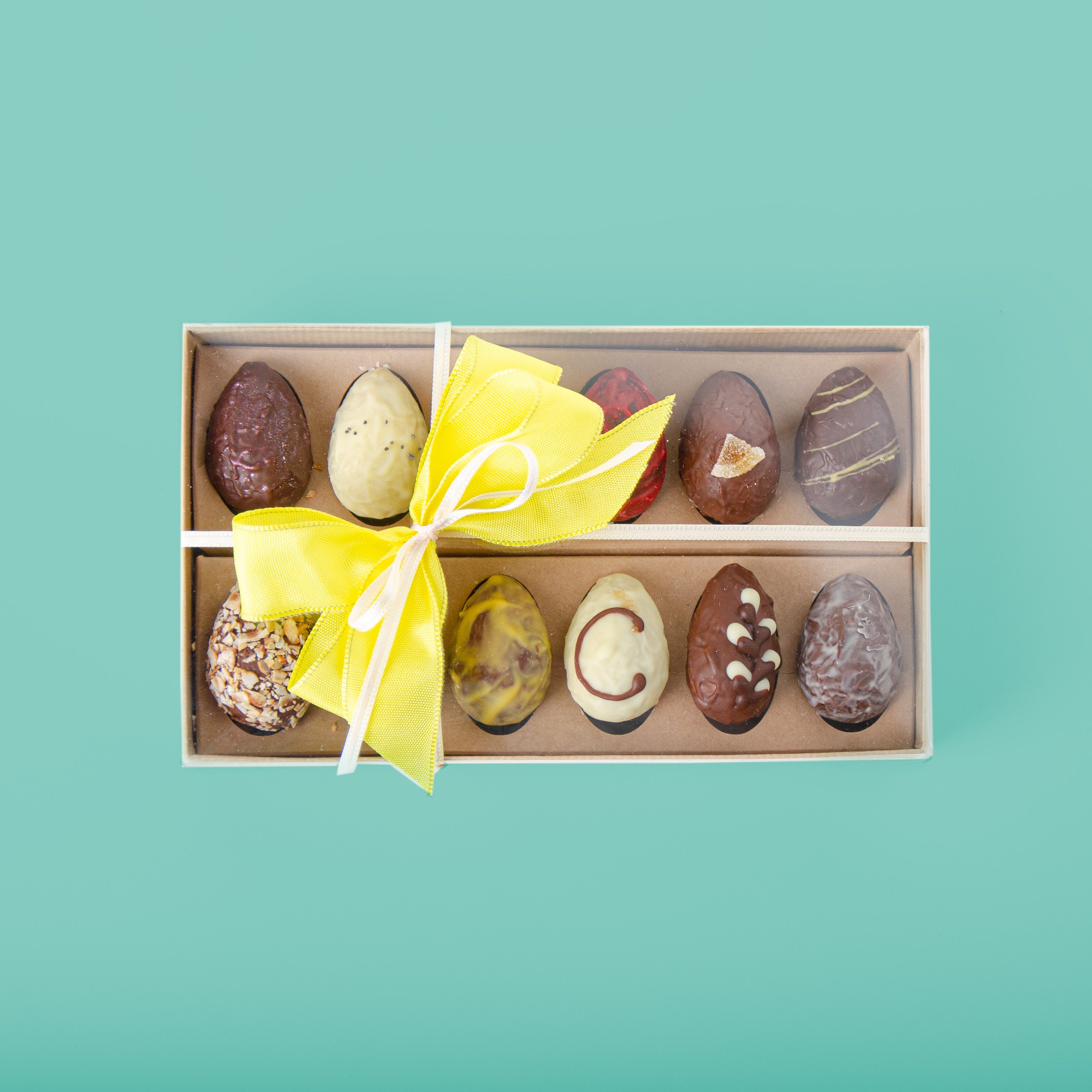 12er Pralinen-Ei-Mischung mit Alkohol