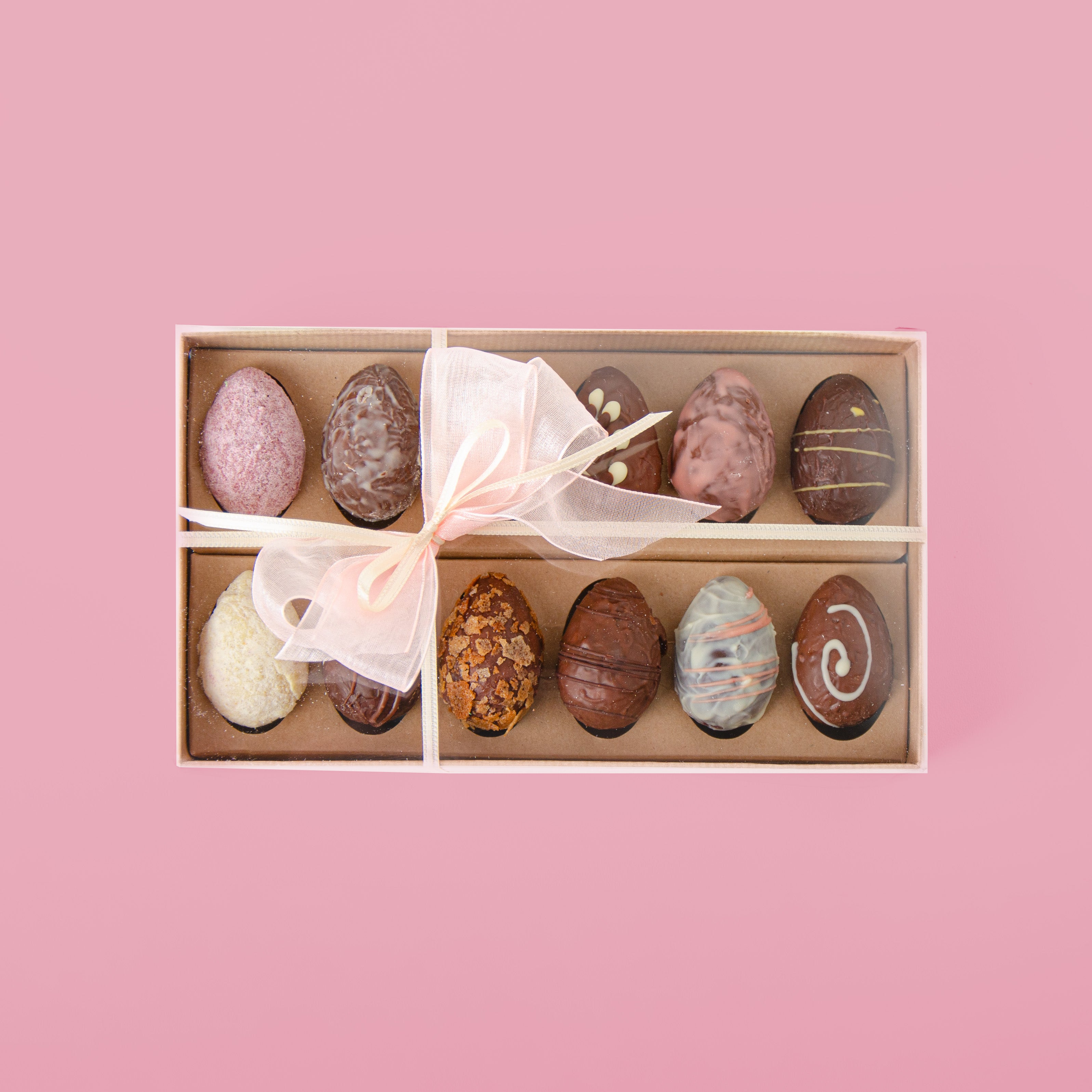 12er helle Pralinen-Ei-Mischung alkoholfrei