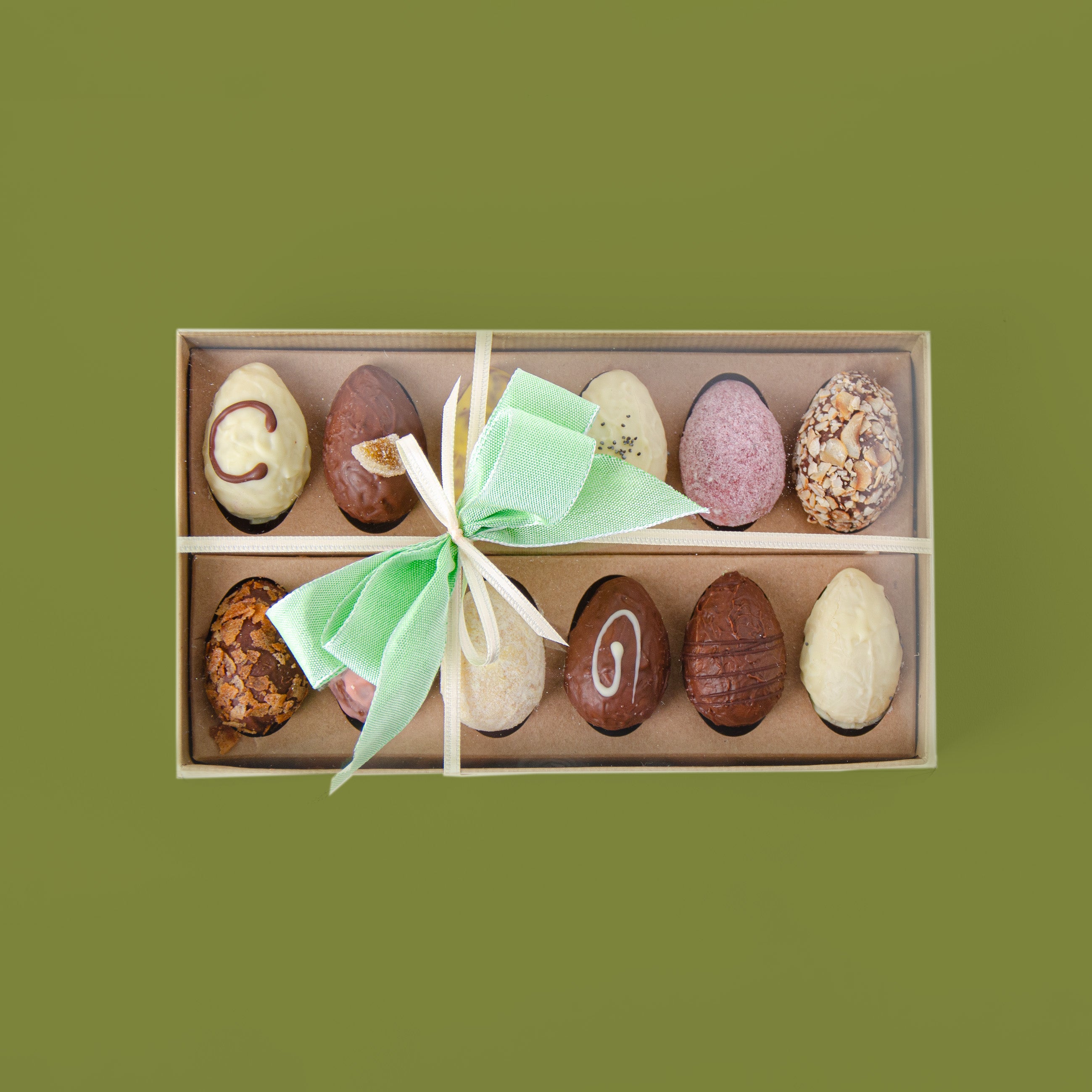 12er helle Pralinen-Ei-Mischung mit Alkohol