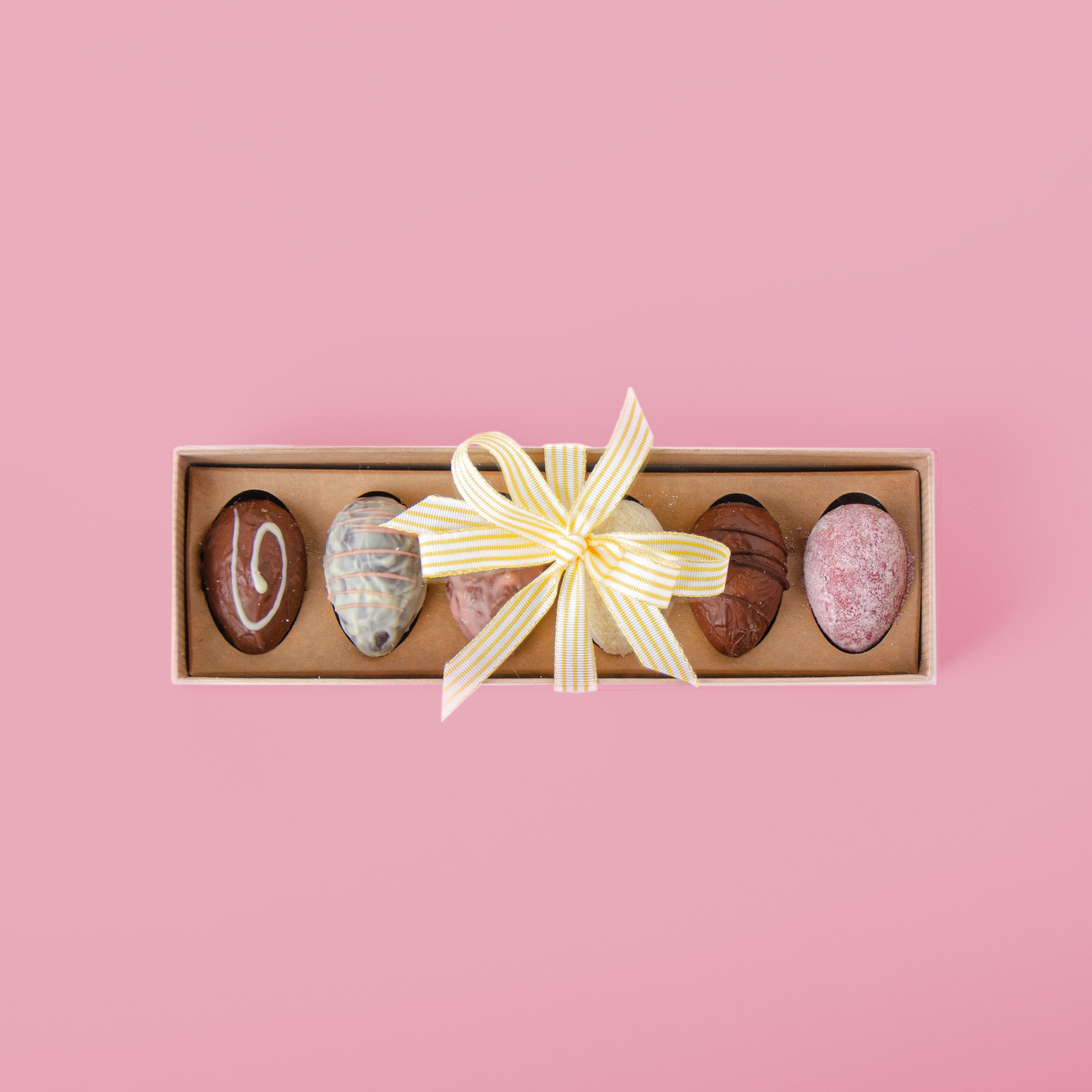 6er helle Pralinen-Ei-Mischung