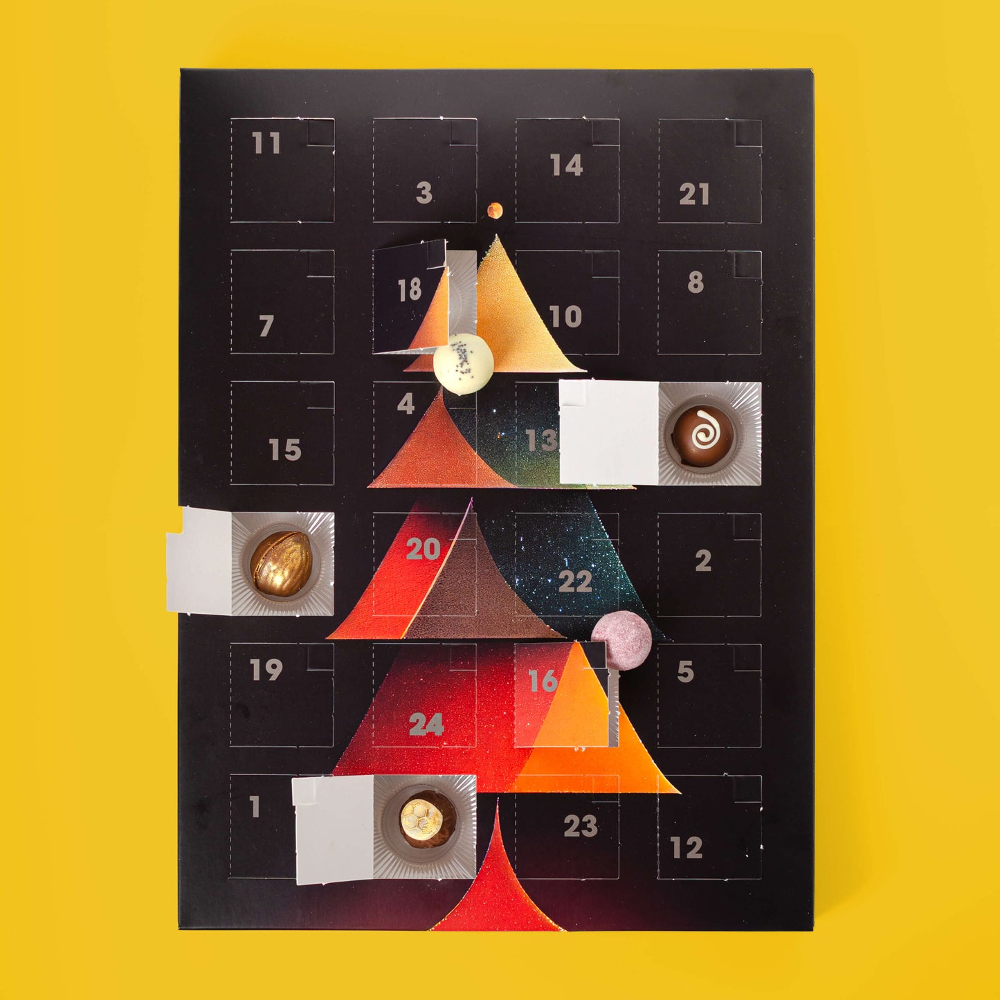 Pralinen-Adventskalender Tannenbaum