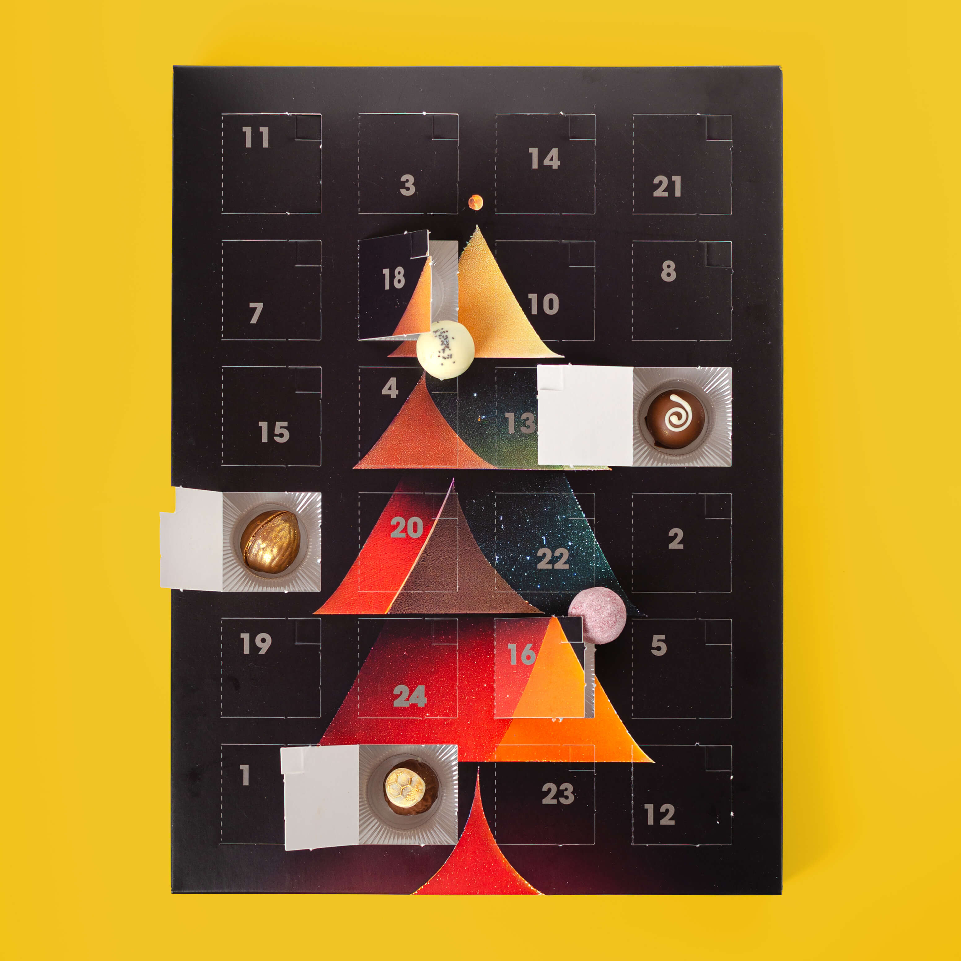 Pralinen-Adventskalender Tannenbaum