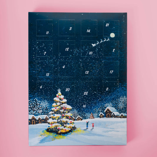 Pralinen-Adventskalender Winterlandschaft