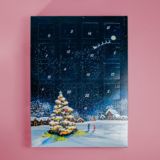 Pralinen-Adventskalender Winterlandschaft