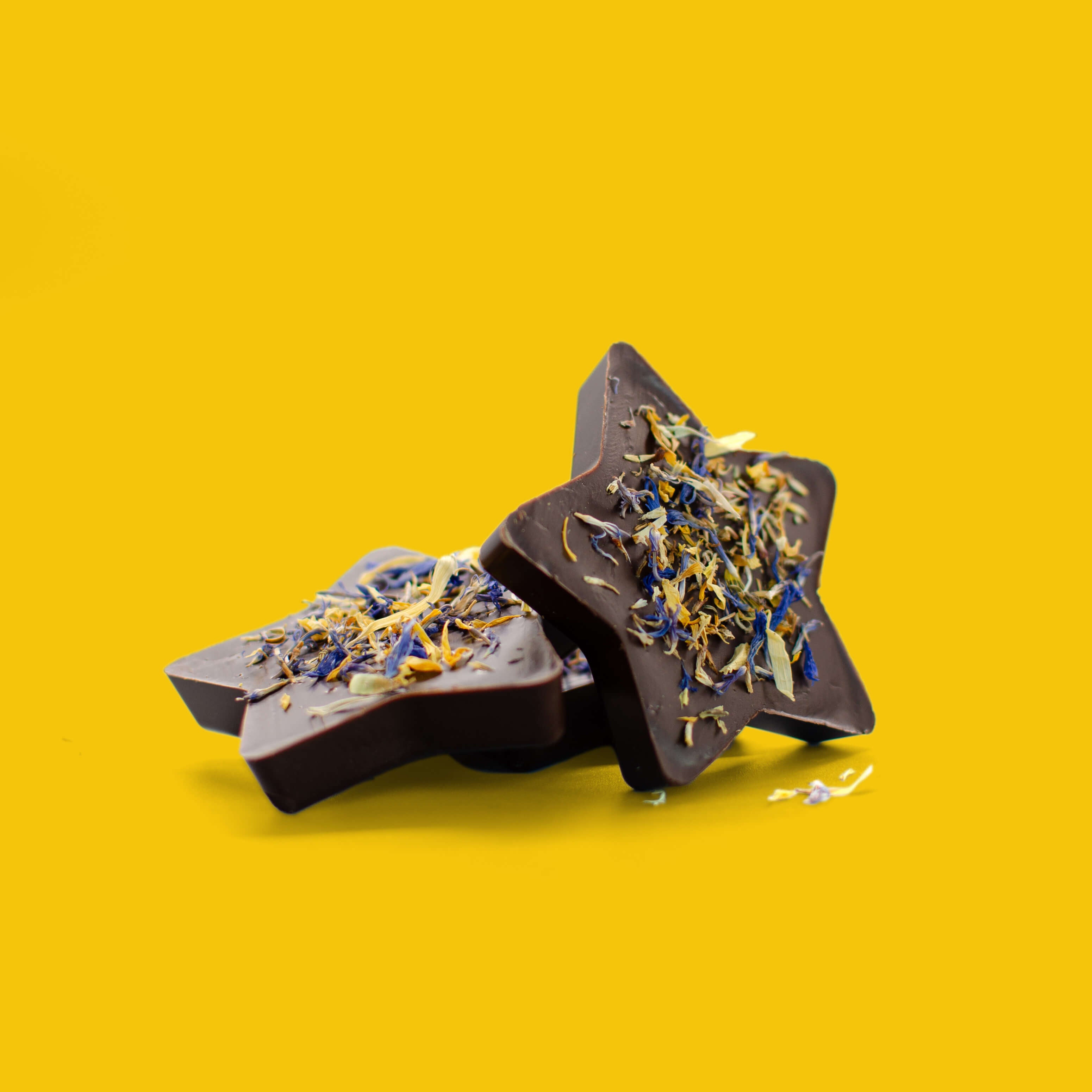 Kleiner Schokostern mit Allgäuer Heublüten