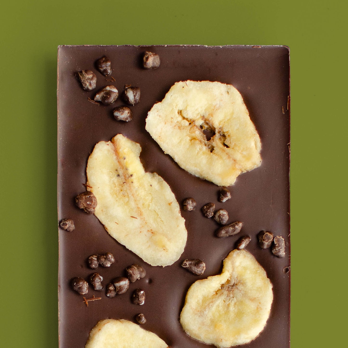 Dunkle Schokolade Banane und Schokodrops