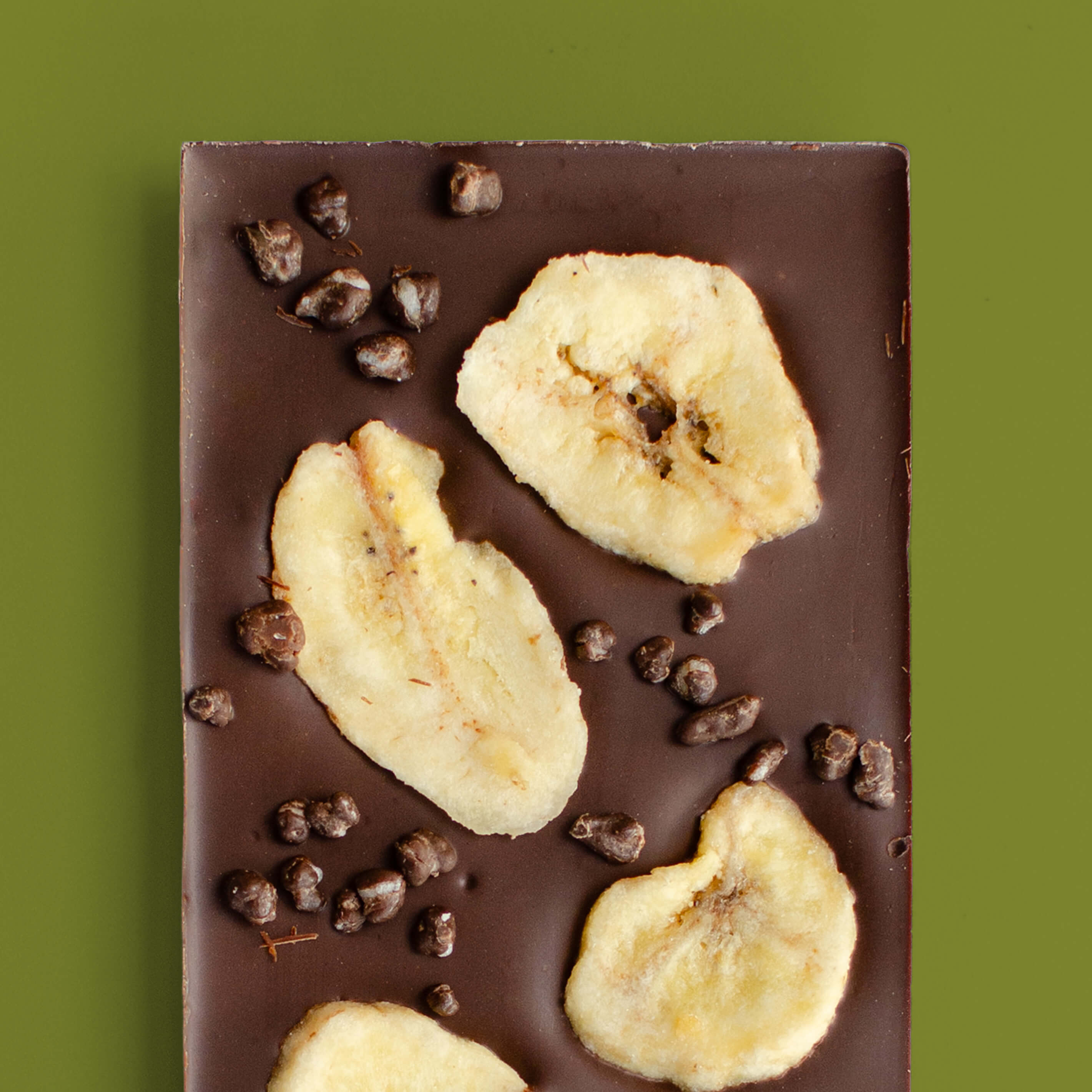 Dunkle Schokolade Banane und Schokodrops