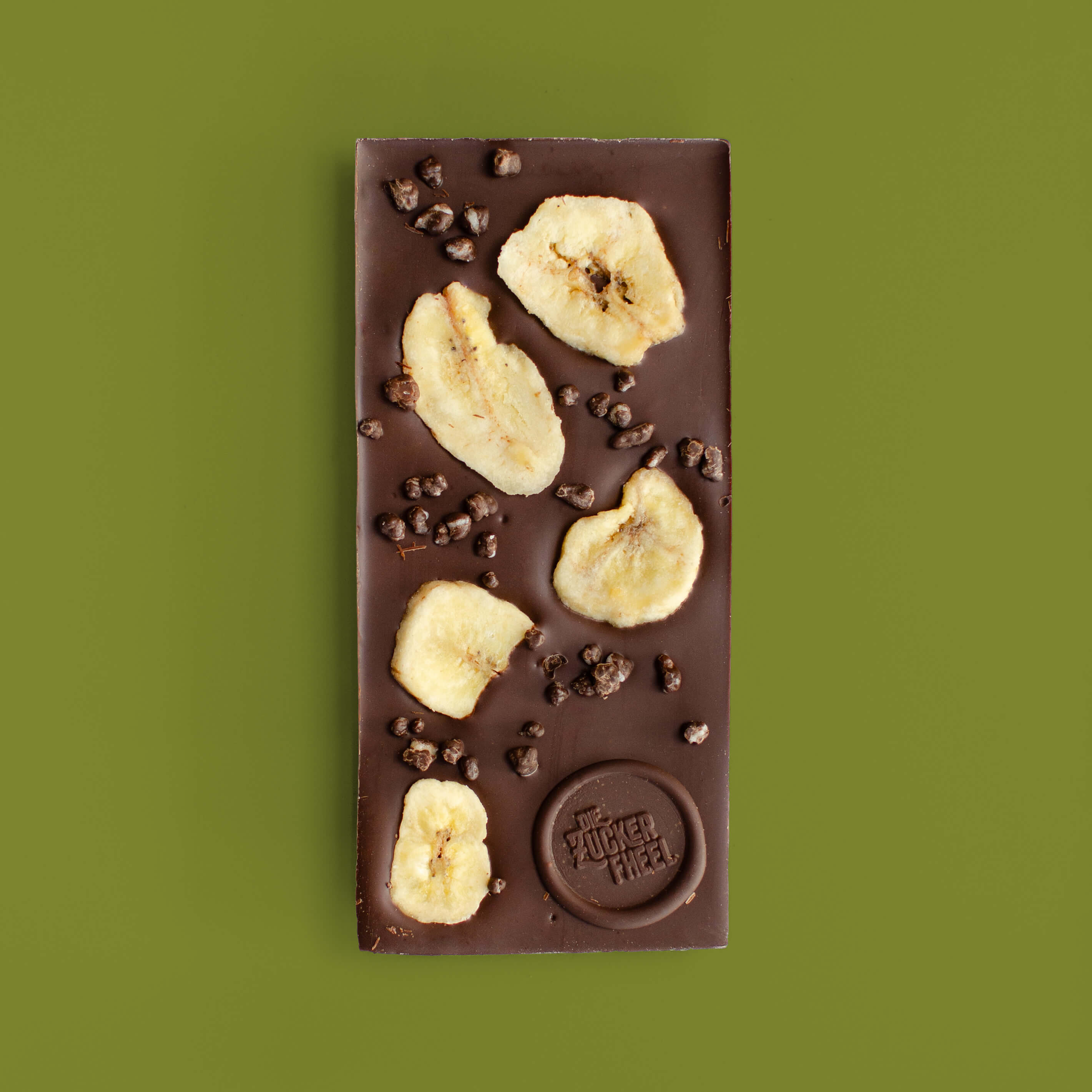 Dunkle Schokolade Banane und Schokodrops