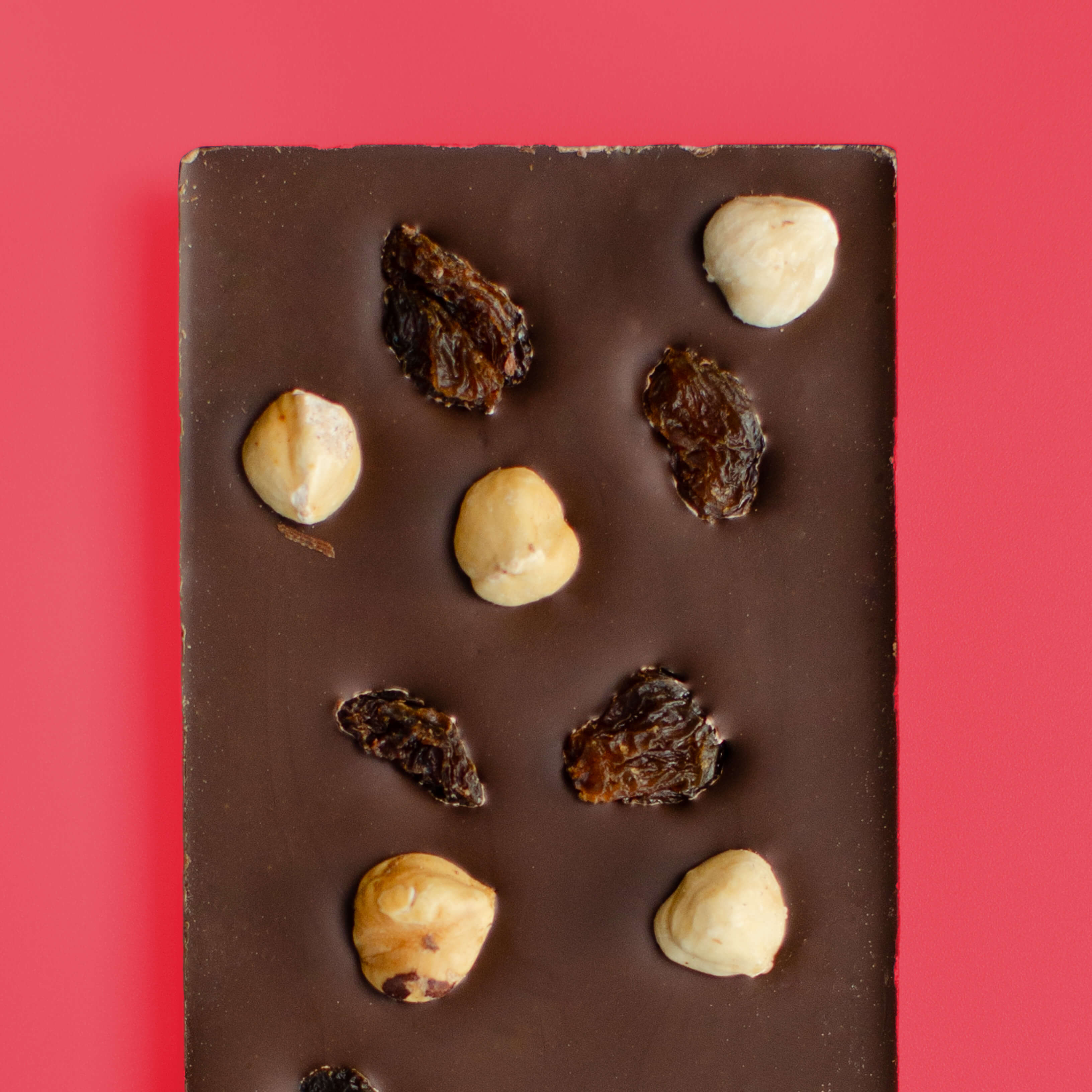 Dunkle Schokolade Traube-Nuss