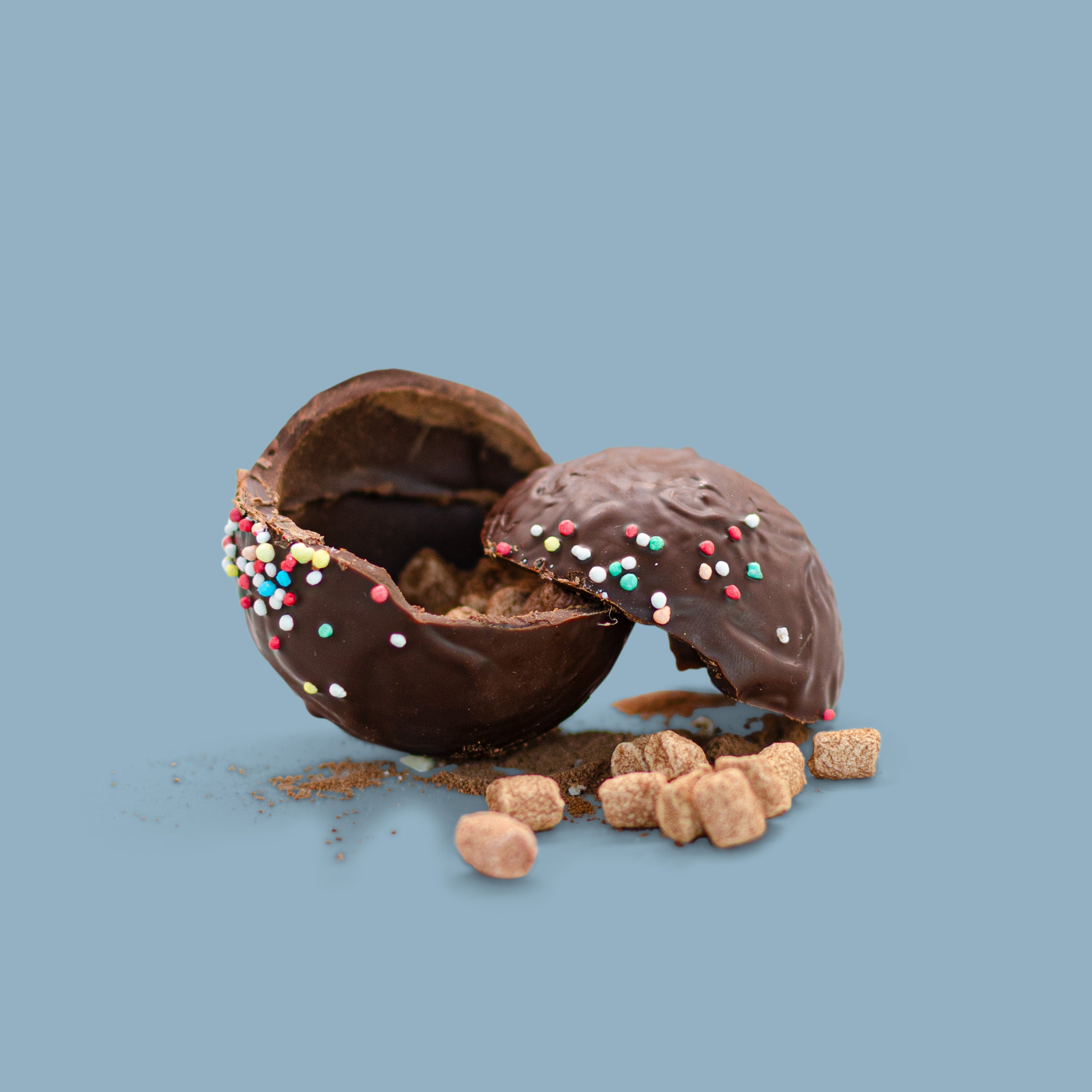 Schokoladenkugel mit Mini-Marshmallow