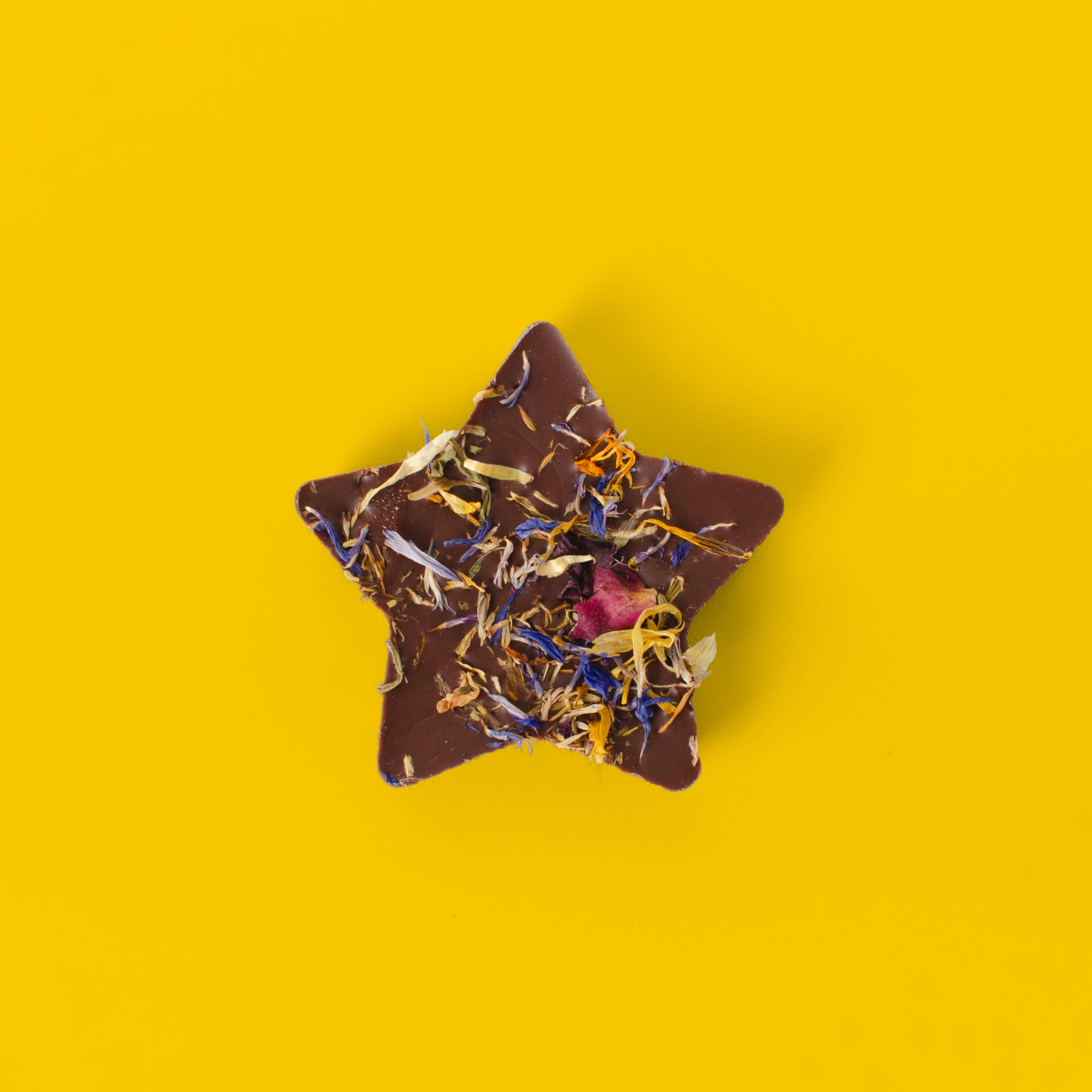 Kleiner Schokostern mit Allgäuer Heublüten